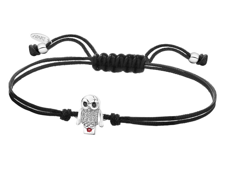 Bransoletka z elementami srebra z cyrkoniami i emalią - Harry Potter, sowa z listem, Warner Bros. Discovery