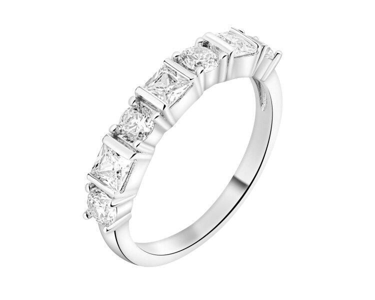 Pierścionek srebrny z cyrkoniami