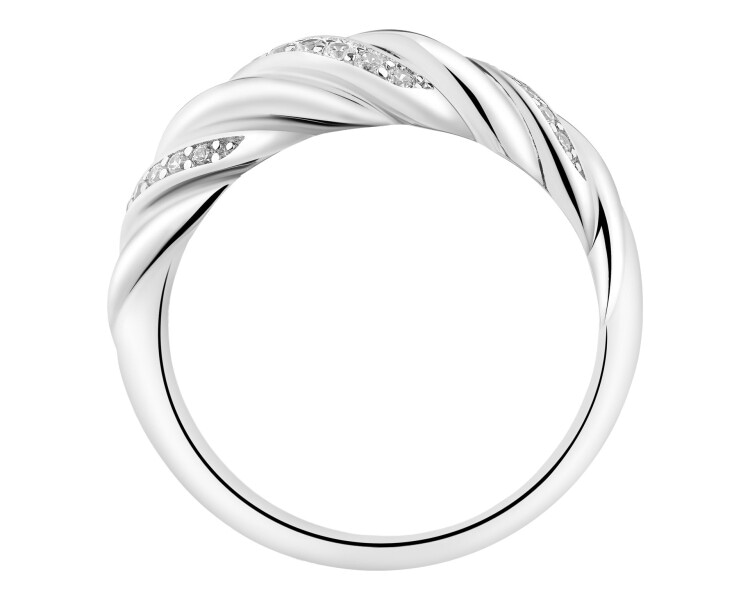 Pierścionek srebrny z cyrkoniami