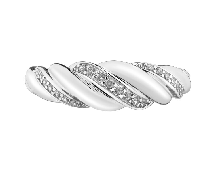 Pierścionek srebrny z cyrkoniami