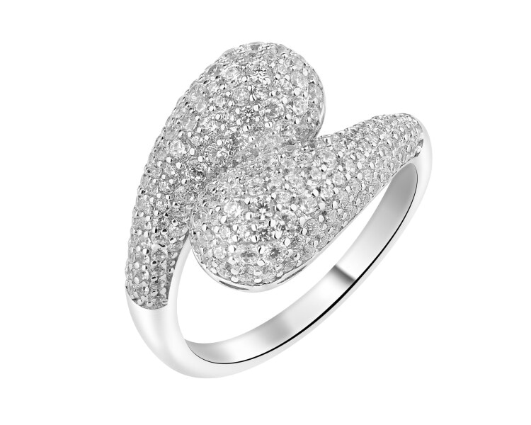 Pierścionek srebrny z cyrkoniami