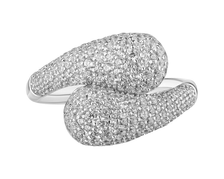 Pierścionek srebrny z cyrkoniami