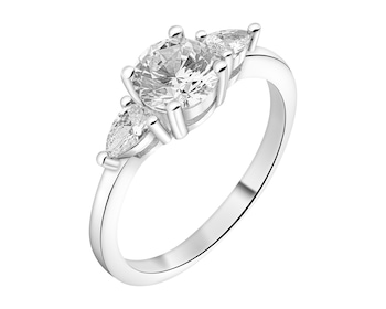 Pierścionek srebrny z cyrkoniami