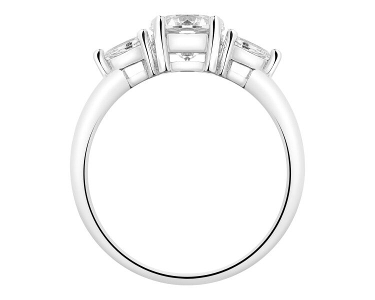 Pierścionek srebrny z cyrkoniami