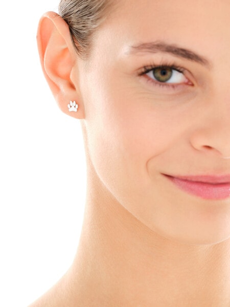 Rhodium Plated Silver Earrings 