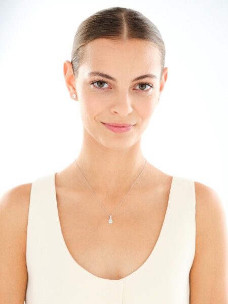 Rhodium Plated Silver Earrings 