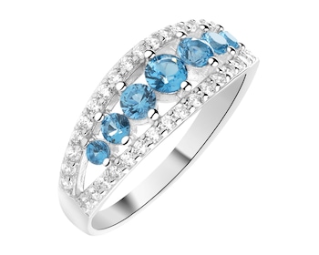 Pierścionek srebrny z cyrkoniami