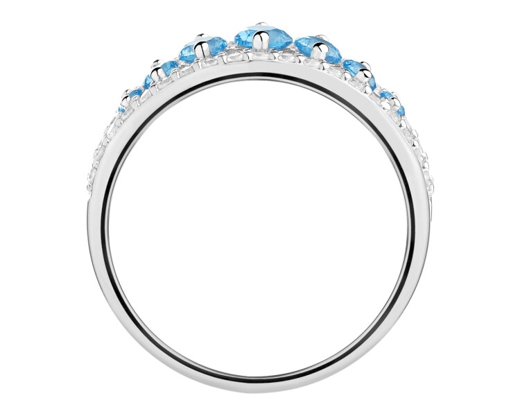 Pierścionek srebrny z cyrkoniami