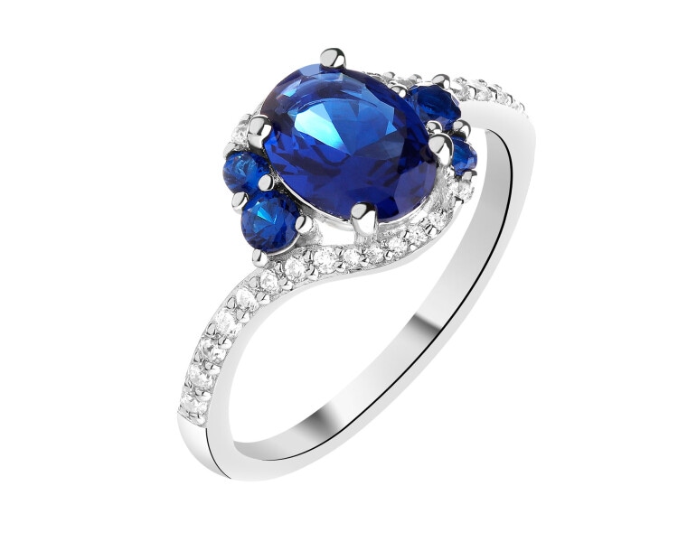 Pierścionek srebrny z cyrkoniami