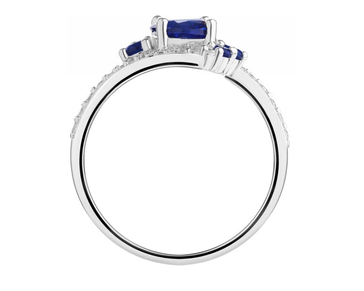 Pierścionek srebrny z cyrkoniami