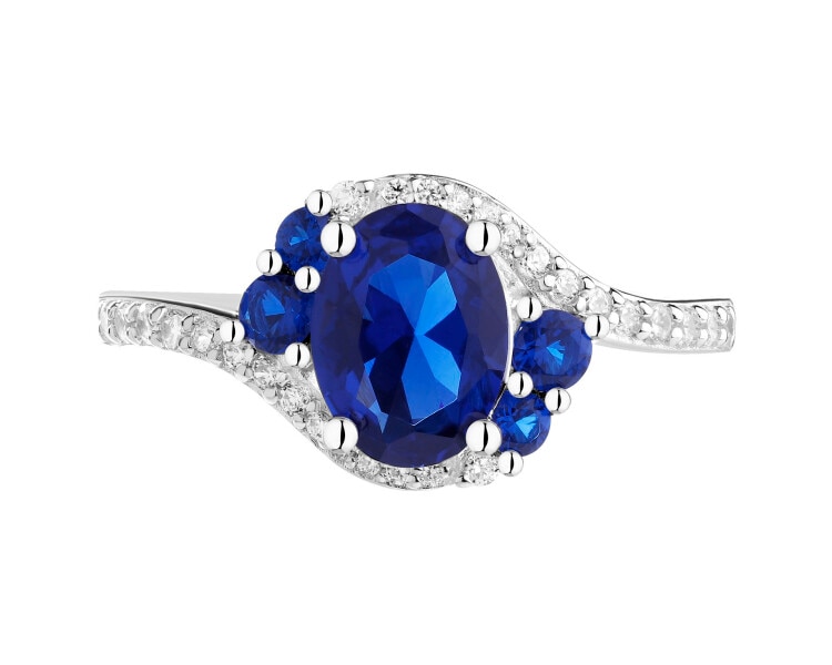 Pierścionek srebrny z cyrkoniami