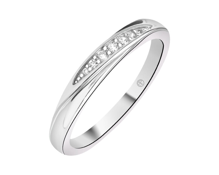 Stříbrný prsten se zirkony