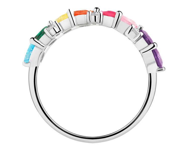 Pierścionek srebrny z cyrkoniami