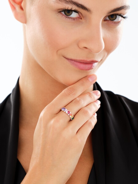 Pierścionek srebrny z cyrkoniami