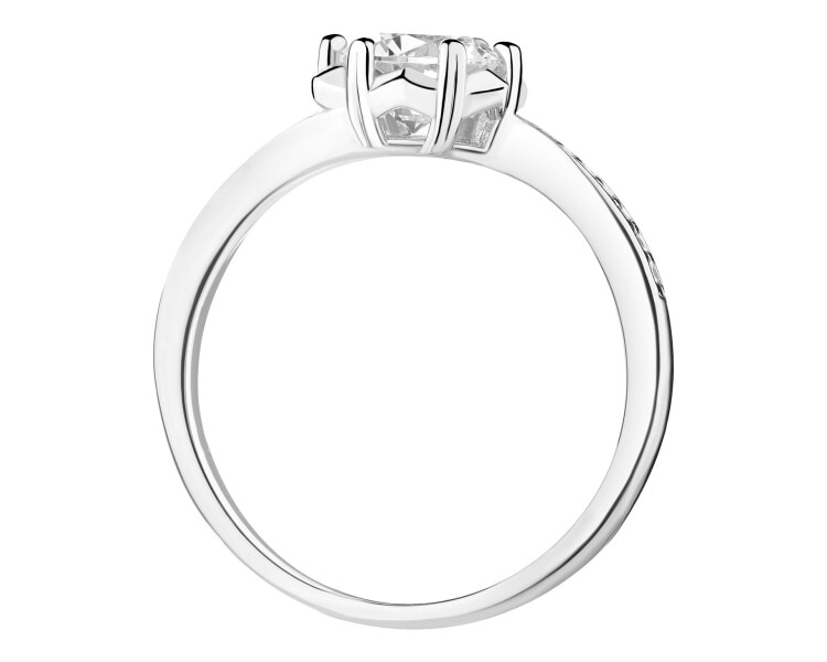 Pierścionek srebrny z cyrkoniami