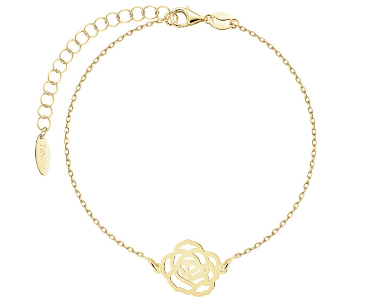 Bransoletka srebrna - kwiat