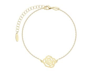 Bransoletka srebrna - kwiat