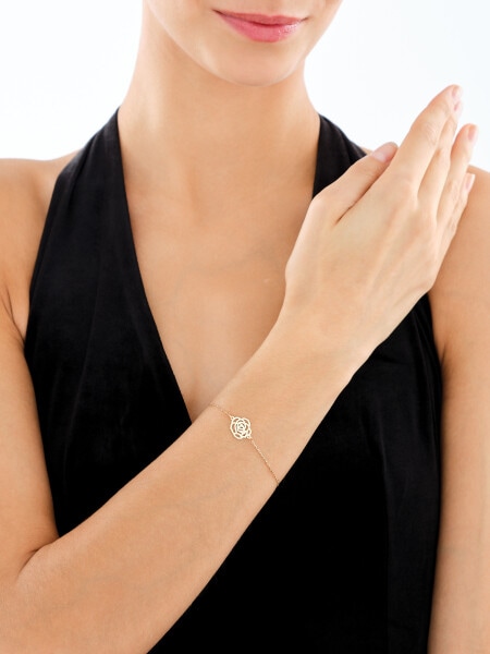 Bransoletka srebrna - kwiat