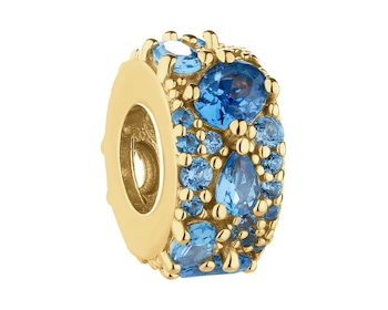 Zawieszka srebrna beads z cyrkoniami