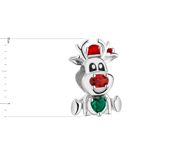 Stříbrný přívěsek Beads se zirkony a smaltem - sob
