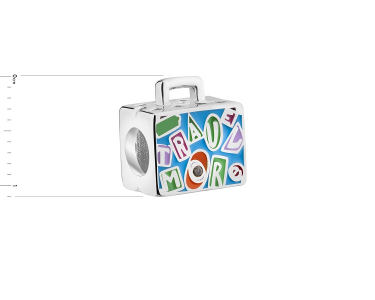 Rhodium Plated Silver Pendant with Cubic Zirconia