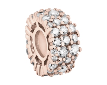 Zawieszka srebrna beads - stoper - z cyrkoniami