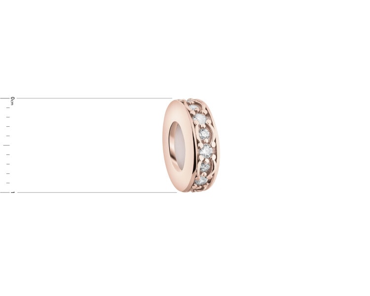 Pozlacený stříbrný přívěsek Beads - zarážka - se zirkony