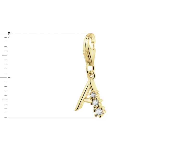 Gold-Plated Silver Pendant with Cubic Zirconia
