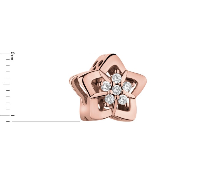 Gold-Plated Silver Pendant with Cubic Zirconia