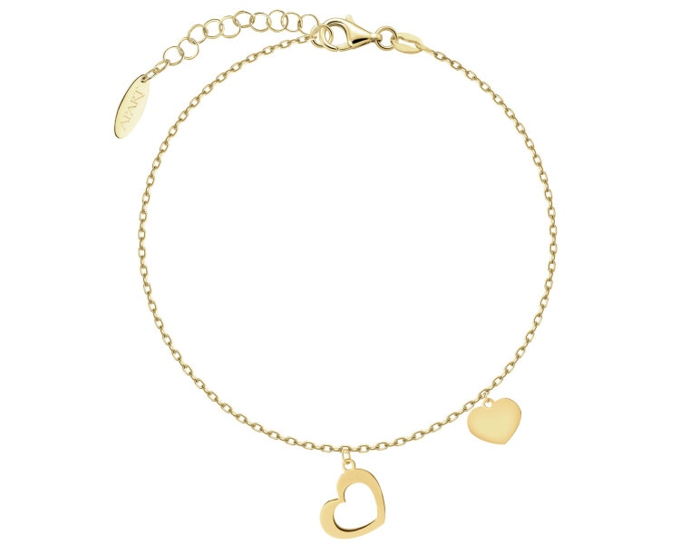 Bransoletka srebrna - serca