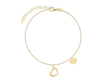 Bransoletka srebrna - serca