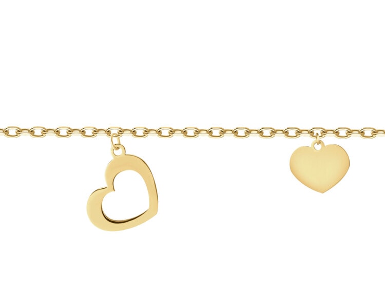 Bransoletka srebrna - serca