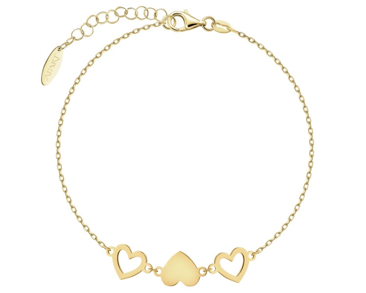 Bransoletka srebrna - serca