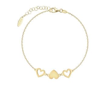 Bransoletka srebrna - serca