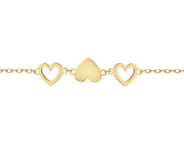 Bransoletka srebrna - serca