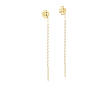 Kolczyki srebrne - pozłacane