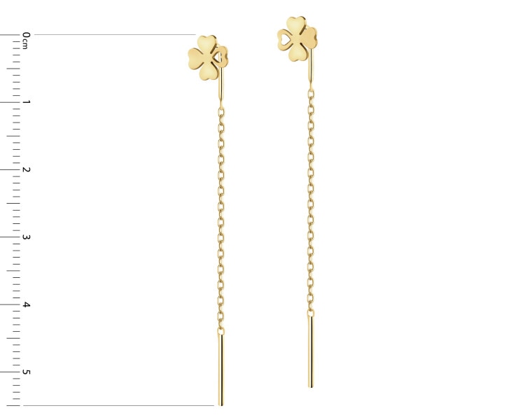 Gold-Plated Silver Dangling Earring