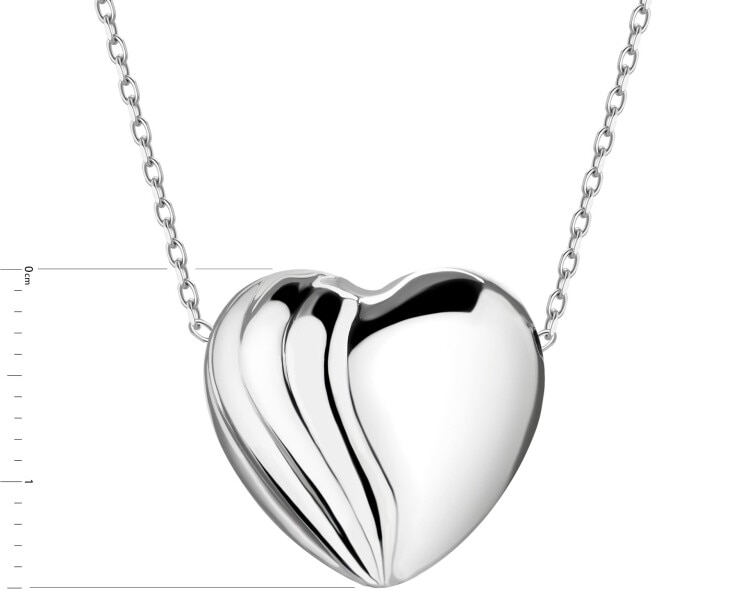 Naszyjnik srebrny - serce