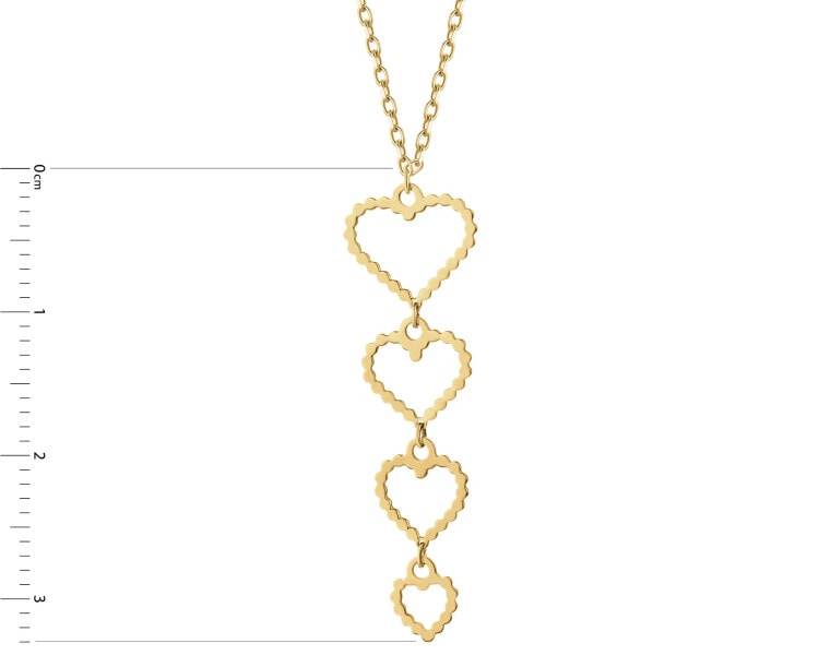 Naszyjnik srebrny  serca