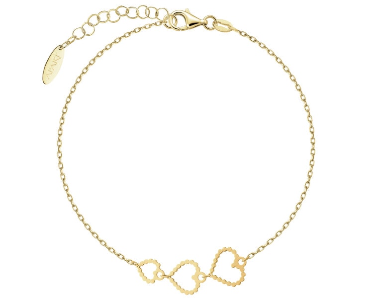 Bransoletka srebrna - serca