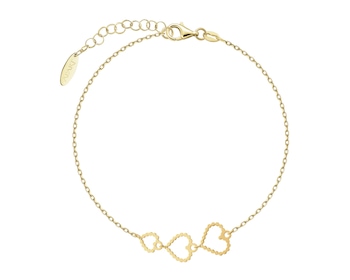 Bransoletka srebrna - serca