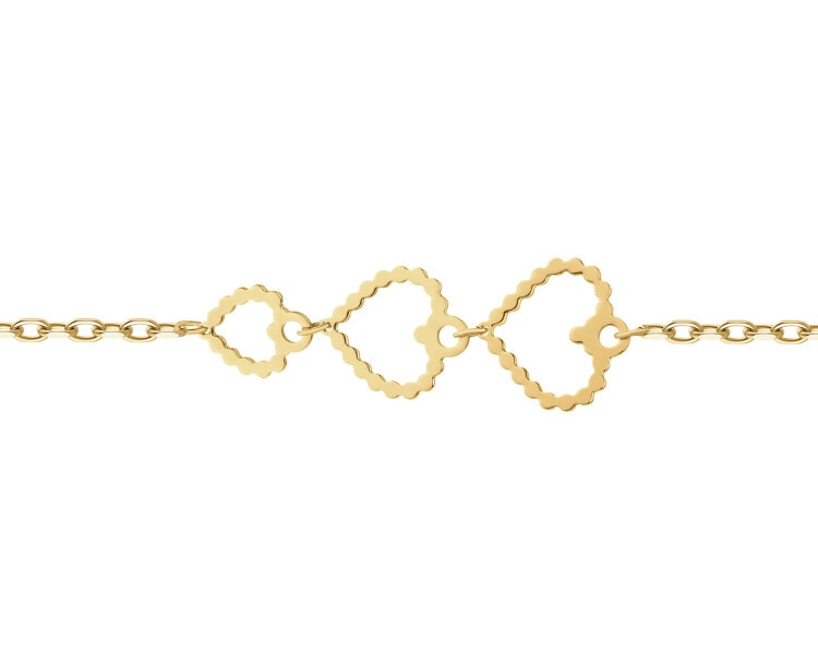 Bransoletka srebrna - serca