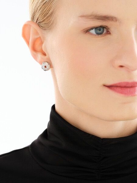 Rhodium Plated Silver Earrings