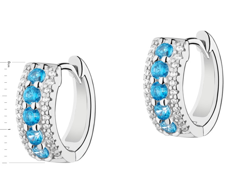 Rhodium Plated Silver Earrings with Cubic Zirconia