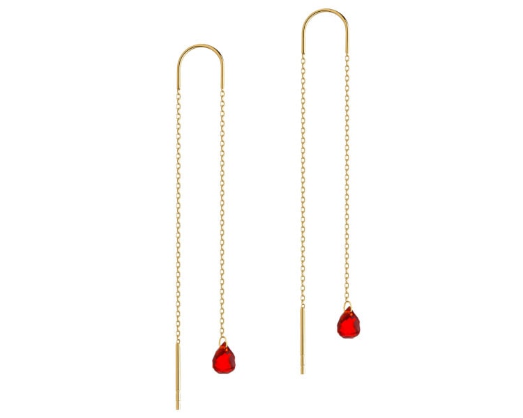 Złote kolczyki z cyrkoniami