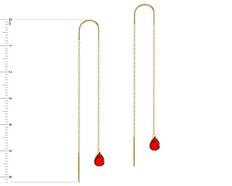 Złote kolczyki z cyrkoniami