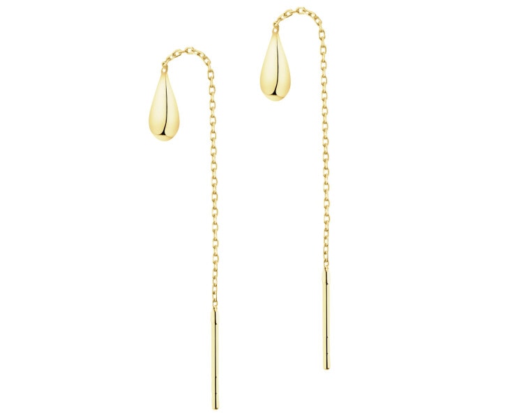 Złote kolczyki - łezki