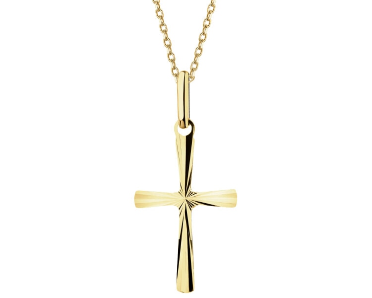 Złota zawieszka - krzyż