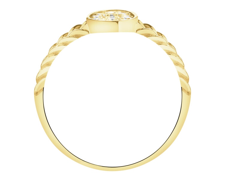 14 K Yellow Gold Ring with Cubic Zirconia