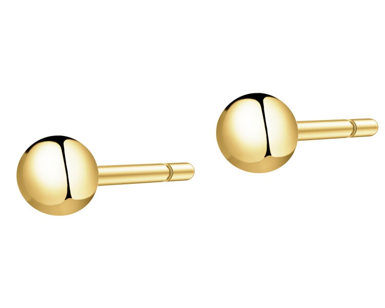 Złote kolczyki - kulki